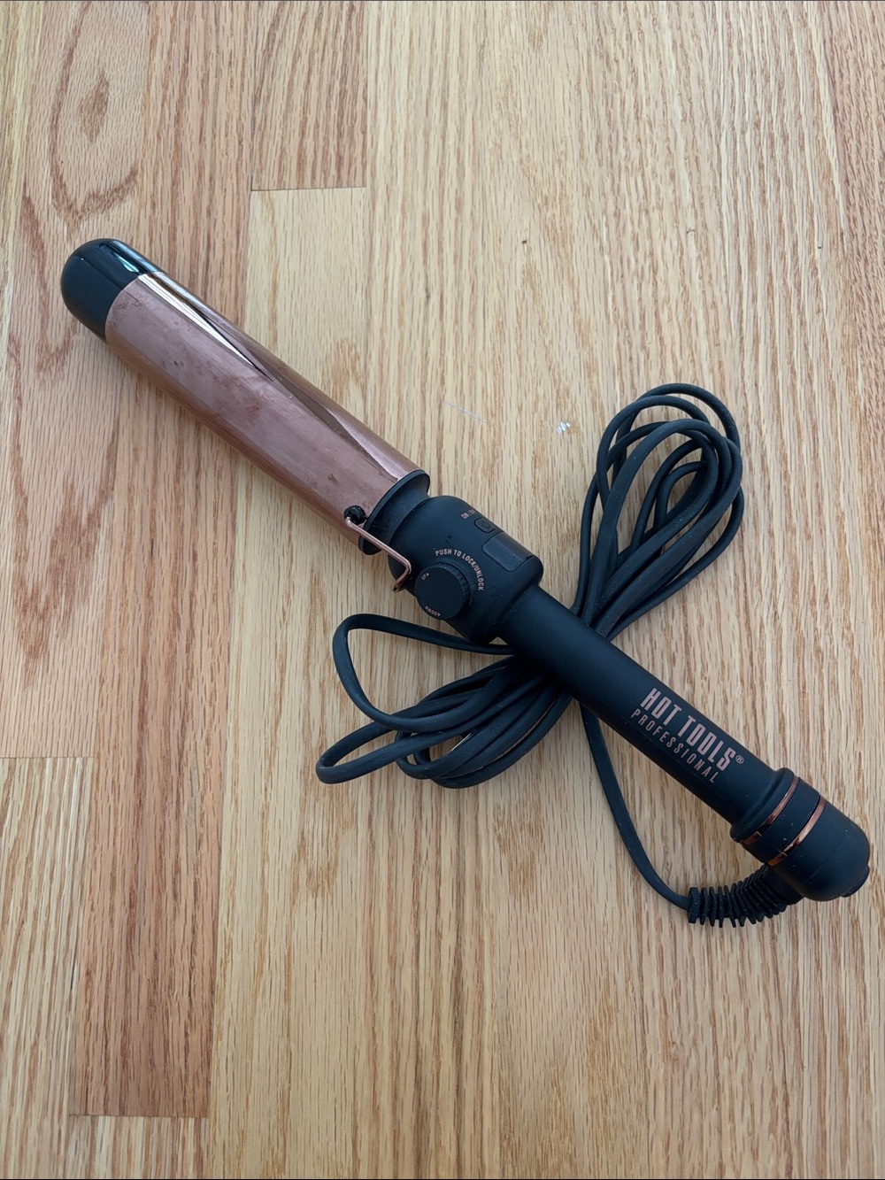 Hot Tools Professional Curling Iron in Black and Rose Gold